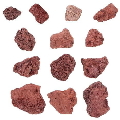 VICASKY Pierres Volcaniques Rouges Foncées 500 G pour Aquarium, Matériau Filtrant Naturel et Décoratif, Pierre Filtrante pour Aquarium Eau Douce et Marine, Gravier Décoratif pour Habitat