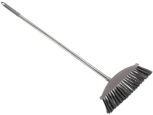 GAROZATION Long Handle Broom with Beveled Brush for Easy Corner Cleaning, Soft Bristles for Kitchen and Yard Use