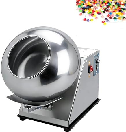 Cioccolato Zucchero Rivestimento Pan Macchina Piccolo Commerciale Mini Candy Coater con 300mm Pan Tablet Rivestimento Attrezzatura di Lucidatura per Arachidi Noci 2-5kg/h 230x260x320mm
