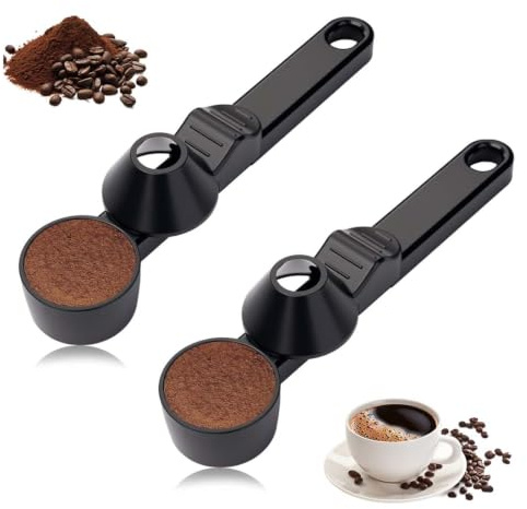 LAKVIL 2 Pezzi Cucchiaio Dosatore Proteine con Imbuto, Misurino Polvere, Cucchiaio Dosatore per Whey, Caffè e Capsule, Manico Anti-Scivolo