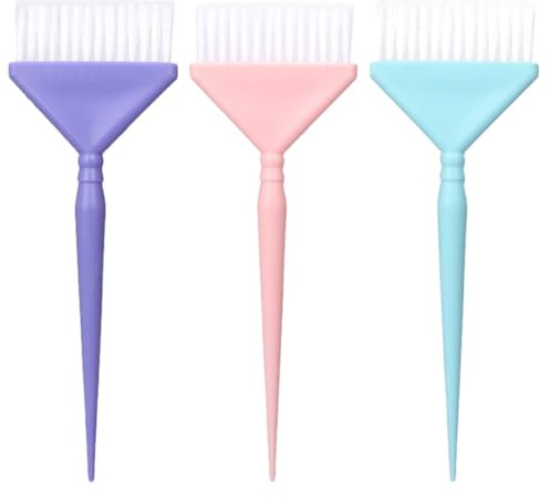 Peigne à Teinture pour Cheveux 3 Pièces, Brosses Souples pour Coloration | Application Uniforme et Lisse, Nylon et PP, Rangement Pratique, Usage Quotidien à Domicile Salon de Beauté