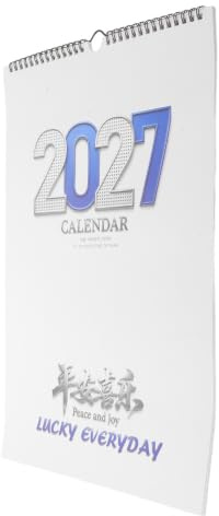 TOYANDONA Calendrier Mensuel Suspendu 2027, Planificateur Mural 12 Mois | Reliure Spirale, Papier et Fer, Grandes Cases Séparées, Repères Vacances et Rappels Hebdomadaires