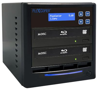 PlexCopier 1 to 1 Blu-ray BD BDXL M-Disc CD DVD Duplicator Copier Tower with FREE Copy Protection
