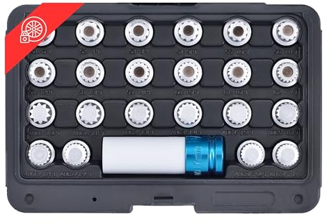 SW-Stahl 02382L Felgenschloss Demontagesatz VW, 23-teilig