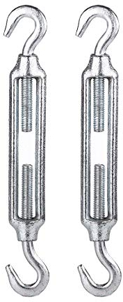 (2 Stück) Drahtspanner 12 x 125 mm Sieb M12 Stahl verzinkt DIN 1480 Hakenseil Seilspannung Schwerlast (2)