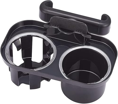 JSCARLIFE Car Headrest Cup Holder, Universal Car Backseat Snack Tray Dual Cup Holder for Car Truck Boat Van