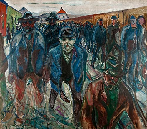 Munch Edvard 1913–1914 Kunstdruck auf Leinwand, horizontal, europäischer Kunstdruck, europäischer Schweberahmen, 91 x 104 cm