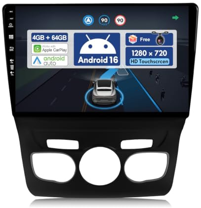 BXLIYER 10.1 Pouce 2G+64G Autoradio pour Citroen C4 C4L DS4 (2013-2017) GPS Radio - sans Fil Carplay Android Auto - Android 15 - Caméra arrière - 2 Din - Dab Volant WLAN Bluetooth DSP 4G