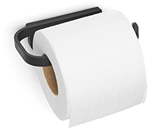Brabantia - Porte-Rouleau de Papier Toilette Mindset - Convient à Tous Les Formats de Rouleaux Ordinaires - Montage Mural - Accessoire de Salle de Bains - Infinite Grey - 4,2 x 8,6 x 14 cm