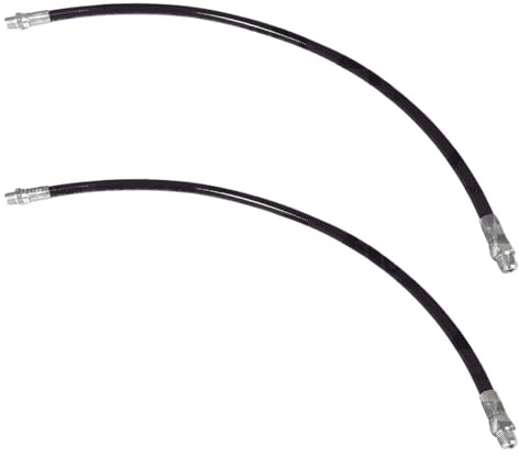 2x 1/8 Inch BSP Thread Standard Duty Flexi Flexible Grease Gun Tube Hose 45cm