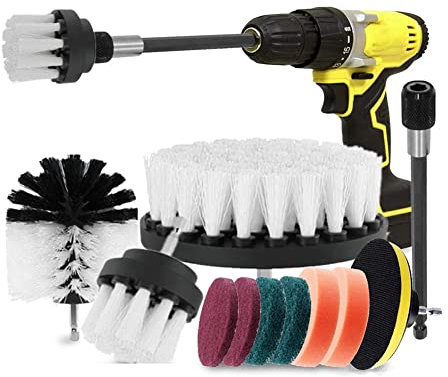 Seprendi -Teppichb¨¹ Rsten Drill Bit Set All-Purpose Cleaner Car Tyre Cleaning Tools Bathroom Scrubbing Brushes with Extender A
