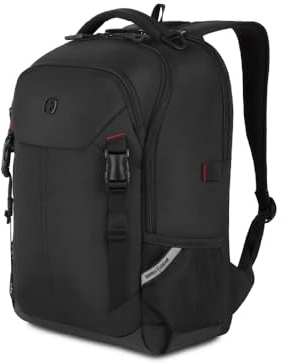 SwissGear Civic Pro Laptop Backpack, Black, 18x13.25x7
