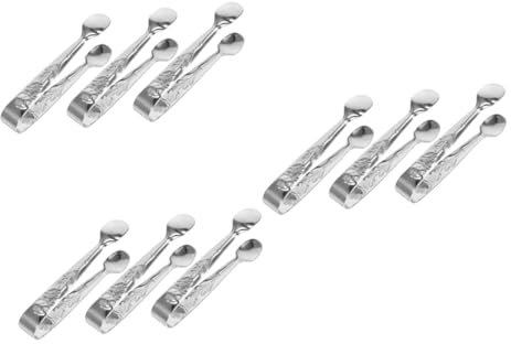 MAGICLULU 9pcs Professional Stainless Steel Tongs Multi-Purpose Serving Clips for