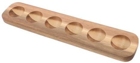 Angoily Porta Uova in Legno Massello 6 Scomparti Resistente Antischegge Contenitore Per Uova Di Gallina Per Cucina e Frigorifero Uso Domestico