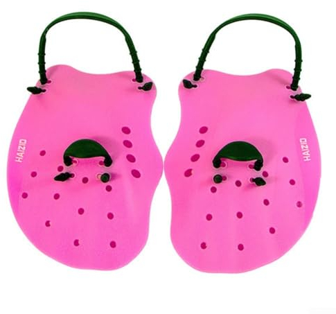 Für Kinder beim Training von Handpaddeln, bequemes Silikon-Material, verstellbare Gurte (Rosa)