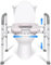 Raised Toilet Seat, Height Adjustable Elevated Toilet Seat with Padded Armrests and Backrest, Portable Commode Chair, Folding Toilet Riser for Elderly, Disabled, Pregnant Women White