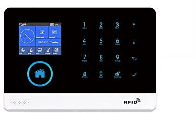 HPHPH Allarme Casa Senza Fili, di Allarme di Sicurezza Domestica gsm Allarme citofono Telecomando Composizione Automatica rilevatori 433 MHz Controllo App Tuya, per Casa, Appartamento(A)
