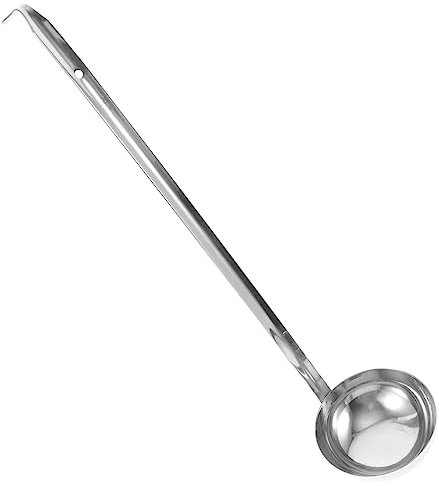 Cabilock Cucharón De Cocina De Acero Inoxidable 10 Oz (300 Ml) Mango Largo Resistente Anti-deslizante Para Servir Sopa y Salsa Restaurante y Hogar