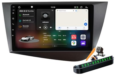YLOXFW M6 pro2, Android 14.0 Autoradio 2 DIN Stereo per Leon 2005-2012 GPS Navigation 9 Pollici Cartablet Lettore Dvd Multimediale FM BT Receiver con Carplay 4G 5G WiFi DSP SWC