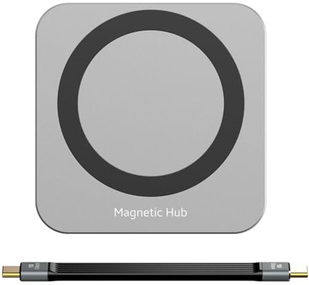 Asyduey Hub USB C 8 en 1 con Carcasa M.2 NVMe/SSD Adaptador de Concentrador USB C 10 Gbps PD100W USB-C 3.2 para M.2 NVMe y SSD