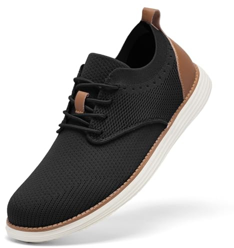 SHULOOK Zapatos de verano transpirables para hombre, zapatos ligeros para caminar, verano, ocio, negocios, informales, modernos, zapatillas de breeze, Negro , 47 EU