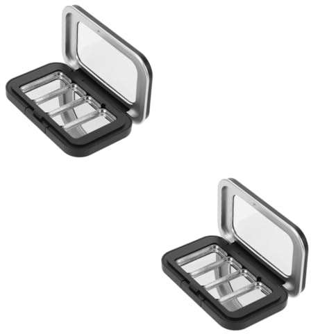 HAPINARY 2 Sets Box Magnetbox Leere Lidschattenschale Lidschattenhalter Kleine Kosmetikpfannen Leere Pfannen Für Lidschatten Lidschattenhülle Lidschattenpaletten Organizer