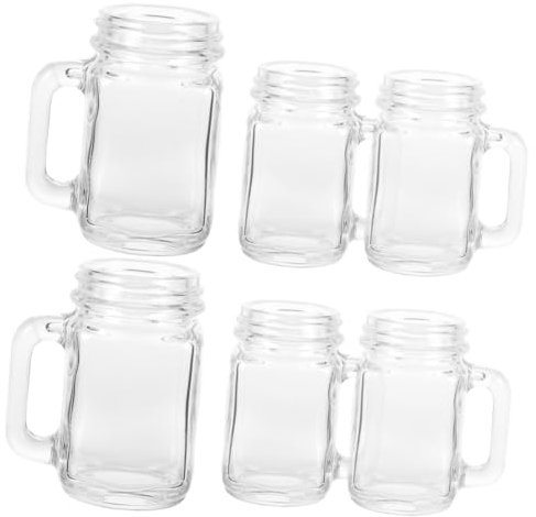 UTHCLO 6piezas Vasos De Vidrio Pequeños Copas De Licor Mini Para Cócteles y Bebidas Diseño Elegante y Versátil Perfectos Para Celebraciones y Reuniones
