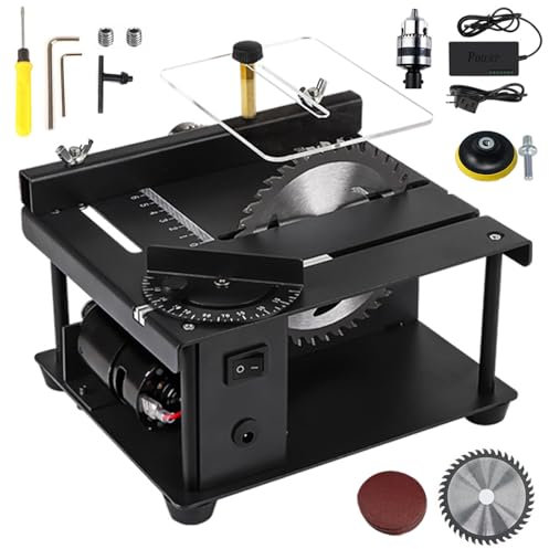 Mini Sega elettrica da Tavolo Artigianale per Metallo, Legno Duro, plastica, Acrilico, taglierina per Legno, seghe da banco Multi Metallo per Tagliare Il Legno per Taglio, molatura, Incisione A