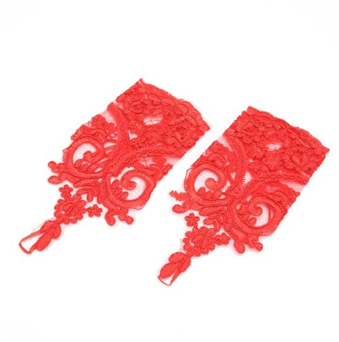 BESPORTBLE Braut-spitzenhandschuhe Spitze Kurze Stulpen Für Hochzeiten Partys Und Besondere Anlässe Einheitsgröße Rot