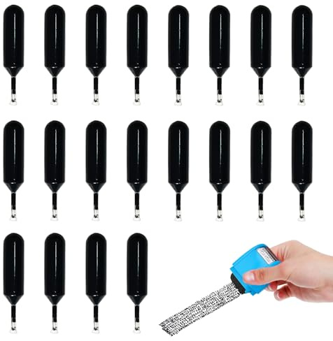 20Pcs Identity Theft Protection Roller Stamp, Data Defender Roller Stamp for Confidential Documents, Address Blocker Stamp with Ink Roller to Cover Personal Details, 5 x 2 cm