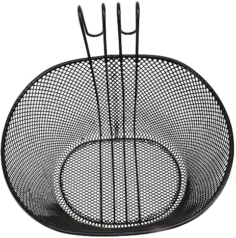 DECOMELODY Cestino Portaoggetti per Bicicletta in Ferro Resistente, Cestino da Manubrio Staccabile per Bambini e Adulti, Facile da Fissare Senza Attrezzi per Uso Anteriore Bici