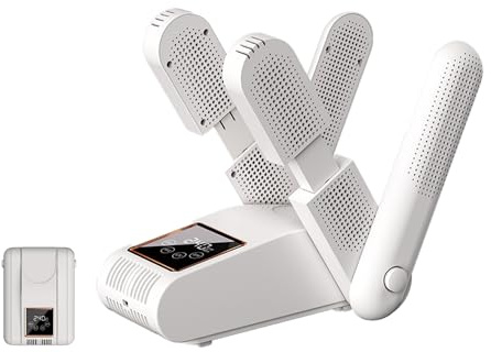 Sinratas Football Boot Dryer, Electric Shoe Dryer with 4 Telescopic Dry Rack, 2 Heat Settings, Boot and Glove Warmer for Ski Boots and Socks