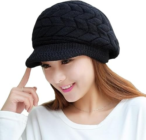 MAOSHYMS Haube Damen Winter Wintermütze für Damen Warme Strickmütze Wintermütze, Slouch Strick Beanie für Frühling Herbst und Winter