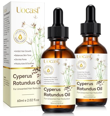 2 Pack Cyperus Rotundus Oil for Hair Removal, Helps Reduce Unwanted Hair & Soothes Skin, Moisturizing Body Oil for Smooth Skin, 2.02 Fl Oz