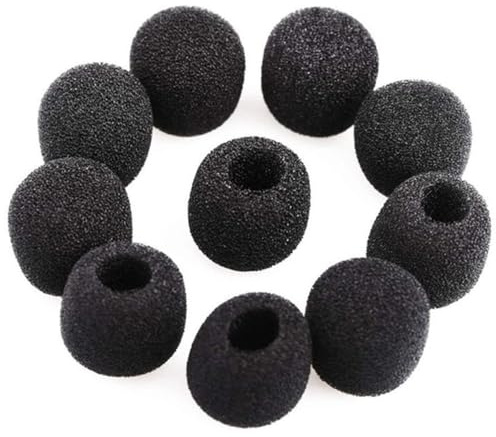YARNOW Cubiertas de Micrófono Esponja 10 Piezas para Micrófono Lavalier Filtro Antiviento para Grabación en Estudio y Enseñanza