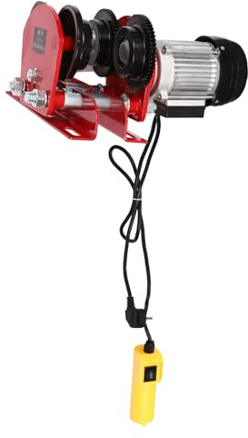 Elektrisk vinsch, lyftanordning, 370 W, elektrisk lyftanordning, 1 ton elektrisk rullrulle, godslift, promenadkatt, lyftanordning, justerbar bredd 68–120 cm, 10 m/min (ingen stålkabel)
