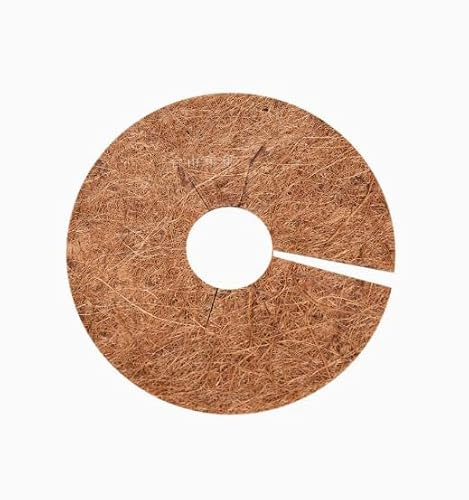 ZoneYan 4Pcs*35cm Rund Kokosmatte, Kokosmatten Winterschutz, Natürlich Abbaubar Kokosmatten für Pflanzen, Dicke Beträgt 5 mm, Pflanzen Halten Warm, Kokos Mulchscheib, Schützen vor Frost und Kälte
