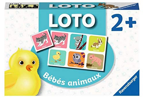 Ravensburger - Lernspiel - Loto - Tierbabys - EIN erstes Lernspiel, das Beobachtung, Assoziation und Gedächtnis kombiniert - Ab 2 Jahren - 24155