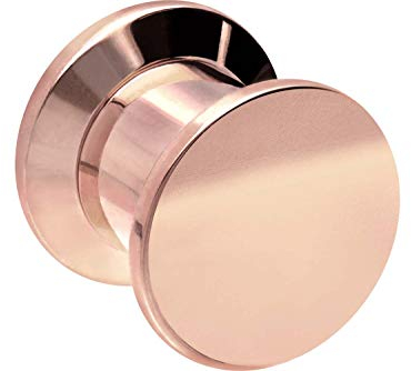 PIERCINGLINE Chirurgenstahl Plug GLÄNZEND Piercing Ohr Tube Tunnel Roségoldfarben 8 mm