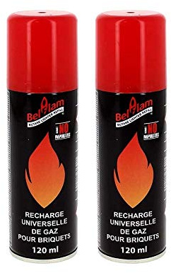 2 Bouteilles gaz belflam 120 ML