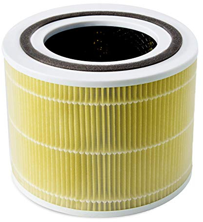 LEVOIT Core 300 Pet Allergy Replacement Filter, 3-in-1 True HEPA, High-Efficiency Activated Carbon, Core300-RF-PA, 1 Pack, Yellow