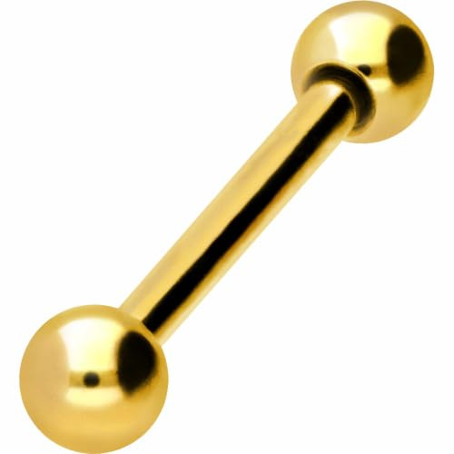 PIERCINGLINE Titan Barbell | 2 KUGELN | Piercing Stab Zunge Brust Intim Ohr | Größen & Farbauswahl