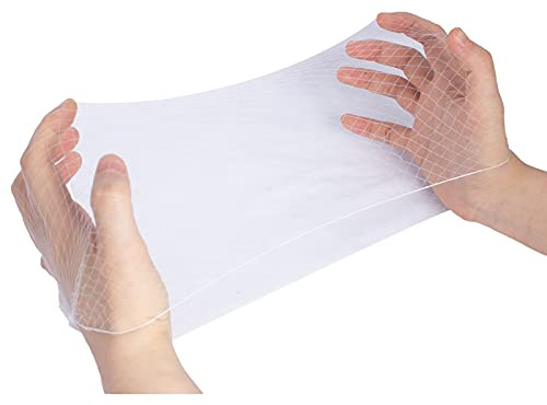 Askuang 10PCS Mesh Hairnets for Sleeping, Ballet, Food Service, and Wigs - 20 Invisible Elastic Edge, 50cm White