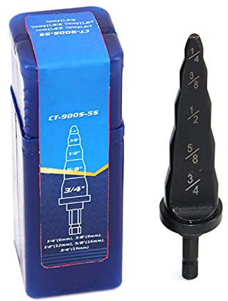 Swaging Tool Drill Bit Set, 5-in-1 HVAC Tools Multifunktion Kupferrohr Bördelwerkzeug Klimaanlage Kupferrohr Expander Swaging Tool mit Größe 3/4 Zoll, 5/8 Zoll, 1/2 Zoll, 3/8 Zoll und 1/4 Zoll
