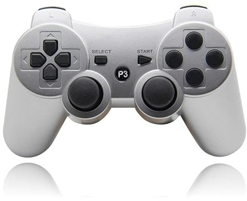 MANDO COMPATIBLE INALAMBRICO PARA SONY PLAY STATION 3 DUALSHOCK 3 PS3 PLATA GRIS