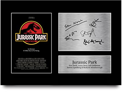 HWC Trading A4 Jurassic Park Cast Sam Neill Geschenke Geducktes Signiertes Autogramm Foto für Fans von Film Memorabilien - A4