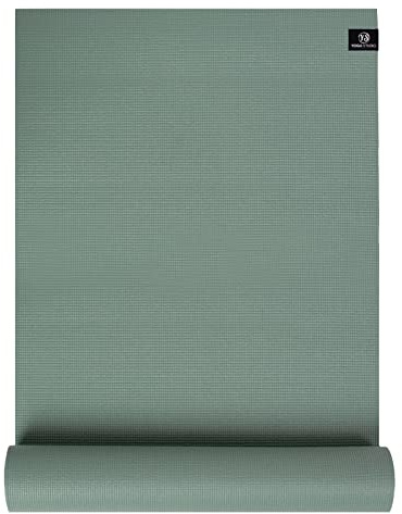 Yoga Studio Sticky Yogamatte, reißfest, rutschfest, Oeko-Tex, 183 cm x 61 cm x 6 mm, Salbeigrün