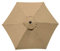 Ersatz-Regenschirmstoff, Sonnenschirm-Ersatzabdeckung, Anti-Ultraviolett-Überdachungsabdeckung, Ersatz-Sonnenschirm-Stoffbezug für Balkon, Garten (Khaki, 2,7 m/6 Rippen)