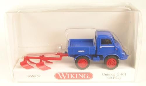 Wiking MB Unimog U 401 mit Pflug | LKW-Modell 1:87#036852