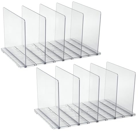 10 Stück Transparente Acryl Regaltrenner